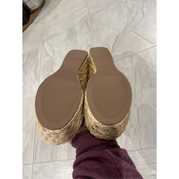 Universal Thread White Wedge Sandals Woman’s Size 11 NEW Memory Foam - Picture 11 of 12